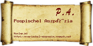 Pospischel Aszpázia névjegykártya